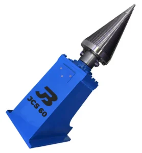 JCS 60 Hydraulic Cone Timber Splitter to fit Excavators, Telehandlers & More (75mm Square Shaft) for Sale